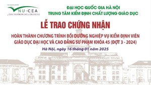 Trao chứng nhận hoàn thành chương trình bồi dưỡng nghiệp vụ kiểm định Khóa 45 (Đợt 3 - 2024)